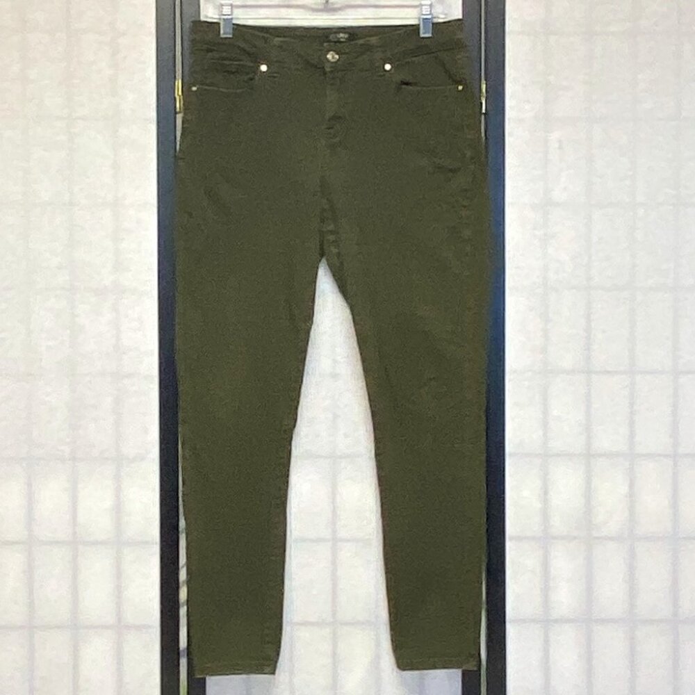 Jean9 Skinny Leg Stretch Denim Jeans 11 Mid Rise Dark Green
